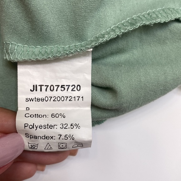 SHEIN Mint green lettuce trim crop top - Picture 5 of 5